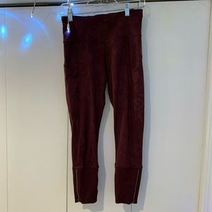 maroon lululemon leggings